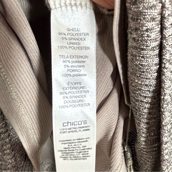 Chico's Silver Metallic Top - Picture 6 of 7